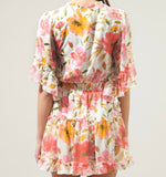 Lauren Floral Bell Sleeve Mini Dress