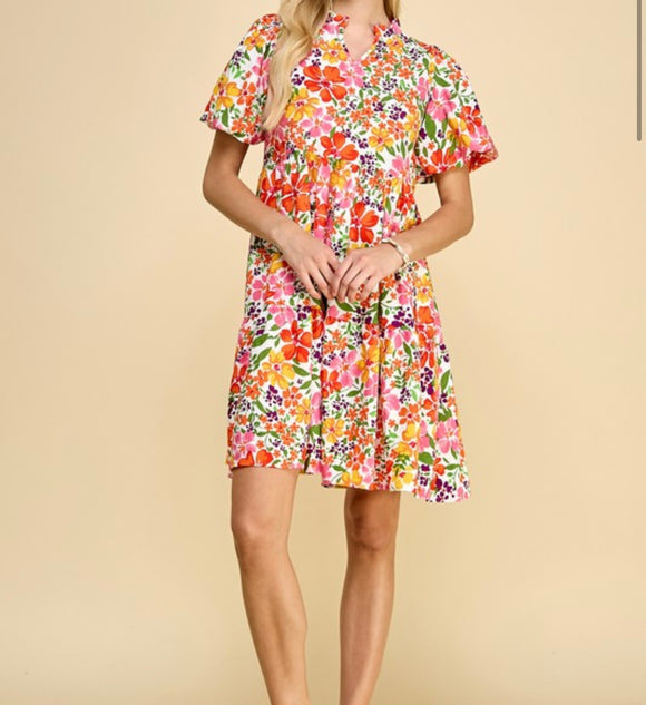 Natalie Floral Printed Dress