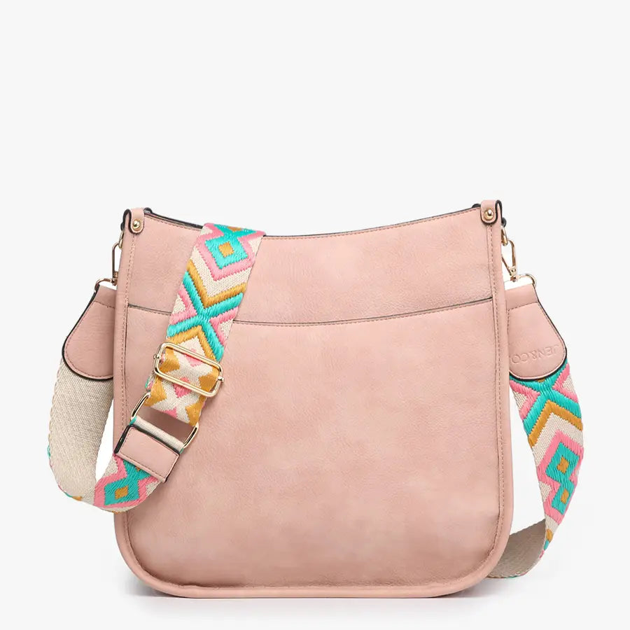 Chloe Crossbody with Guitar Strap Pink Twisted Moon Boutique