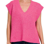 Maranda Oversized Sweater- Fuchsia