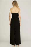 Aubrey Front Tie Jumpsuit- Black