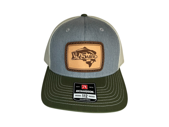 5 Alive Richardson Hat- Heather Grey/Birch/Army Olive