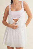 Gingham Active Dress- White