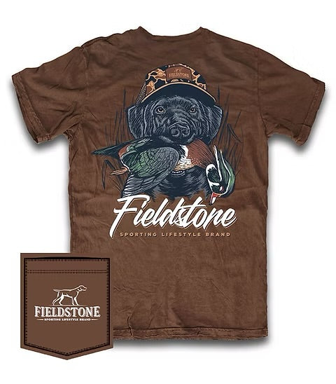 Fieldstone Tee- Lab Woodie Chocolate