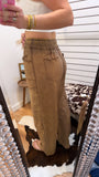 Washed Barrel Pants- Latte