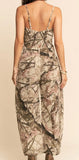 Kari Open Back Jumpsuit- Camo