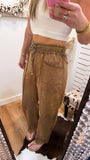 Washed Barrel Pants- Latte