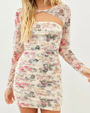 Veronica Floral Mesh Bodycon Dress