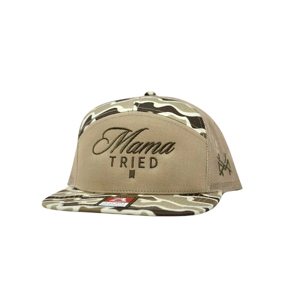 Mama Tried Richardson Mad Hatter Flat Bill Hat- Camo