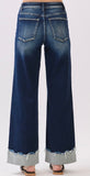 Jamie High Rise Wide Leg Cuffed Hem Jeans