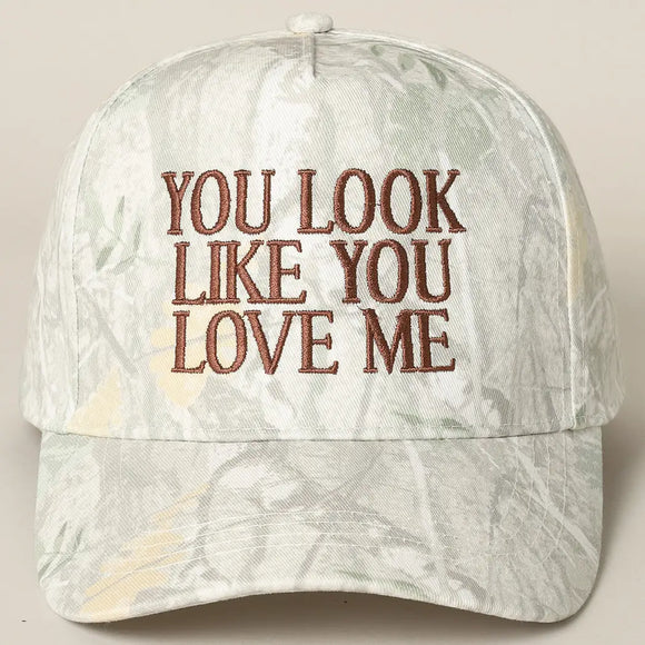 Like You Love Me Camo Trucker Hat- Brown