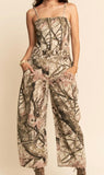 Kari Open Back Jumpsuit- Camo