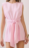 Hallie Tie Romper- Pink