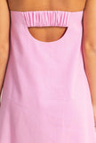 Hailey Strapless Mini Dress- Pink