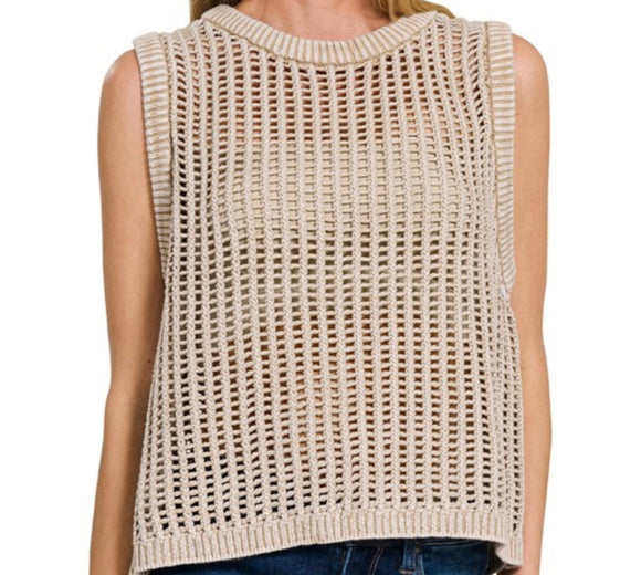 Erin Sweater Tank- Lt. Mocha