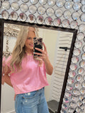 Cassidy Open Back Top- Pink