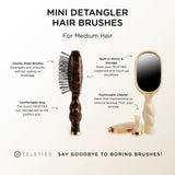 Mini Detangler Hair Brush for Medium Hair- Tan