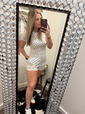 Aliah Polka Dot Set- White