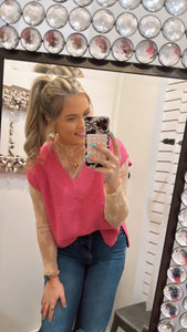 Maranda Oversized Sweater- Fuchsia