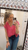 Maranda Oversized Sweater- Fuchsia