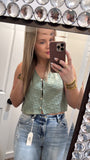 Stella Weave Vest- Sage Green