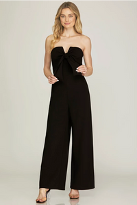 Aubrey Front Tie Jumpsuit- Black