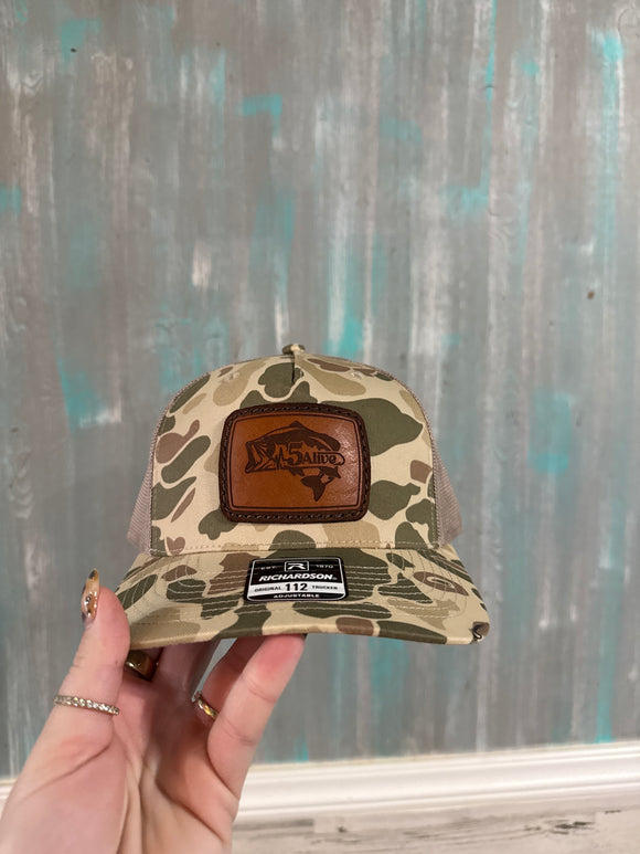 5Alive Richardson Hat- Harvest Duck Camo Chestnut Bass