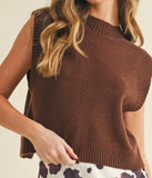 Madi Open Back Sweater- Chocolate