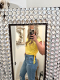 Charley Cinched Top- Creamy Yellow