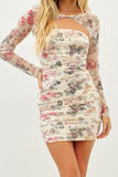 Veronica Floral Mesh Bodycon Dress