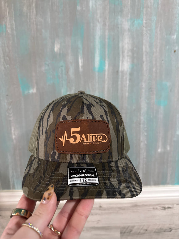 5Alive Richardson Hat- Bottomland Brown Leather Patch