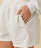 Madi Bow Lounge Set- Heather Grey