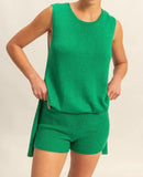 Kelly Green Sweater Tank Set