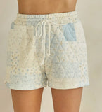 Becca Patchwork Shorts- Blue Floral