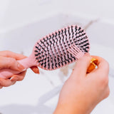 Teleties Boar Bristle Hair Brush - Bubblegum Pink
