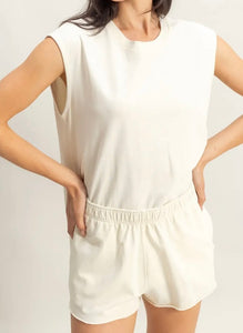 Addie Oversized Top + Short Set- Alpaca