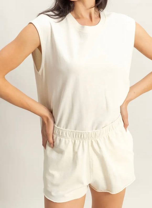 Addie Oversized Top + Short Set- Alpaca