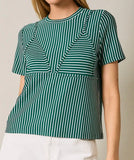 Bikini Stripe T-Shirt- Green