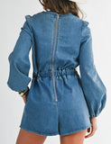 Lilly Boho Denim Romper