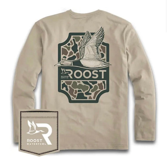 Youth- Roost Camo Shield Long Sleeve Tee