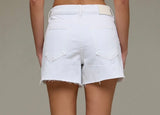 Jamie Hidden A Line Denim Shorts- White