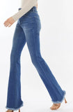 Sidnee High Rise Frayed Hem Flare Jeans