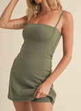 Sweetheart Active Dress- Sage
