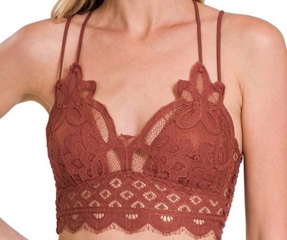 Dark Rust Padded Bralette