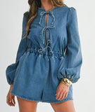 Lilly Boho Denim Romper