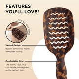 Teleties Vented Hair Brush - Tortoise