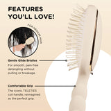Teleties Detangler Hair Brush for Medium Hair – Tan