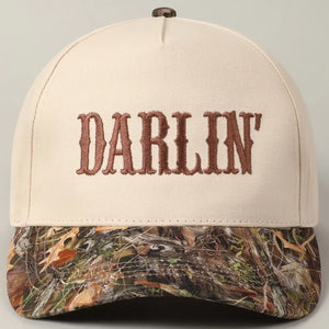 Camo Darlin Trucker Hat- Brown