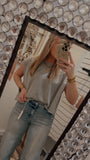 Cassidy Open Back Top- Heather Gray