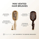 Mini Vented Hair Brush - Tan